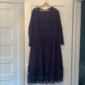 NWT ASOS Navy Lace Dress in 16 Tall